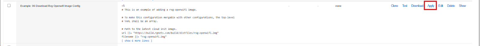 Config Template for Image Download
