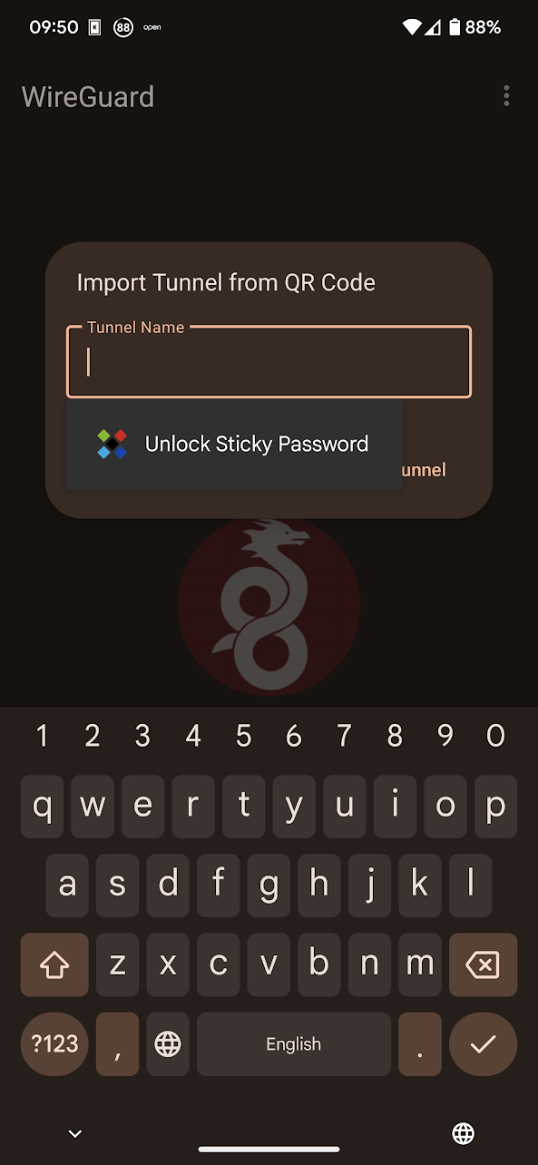 WireGuard client side, tunnel name